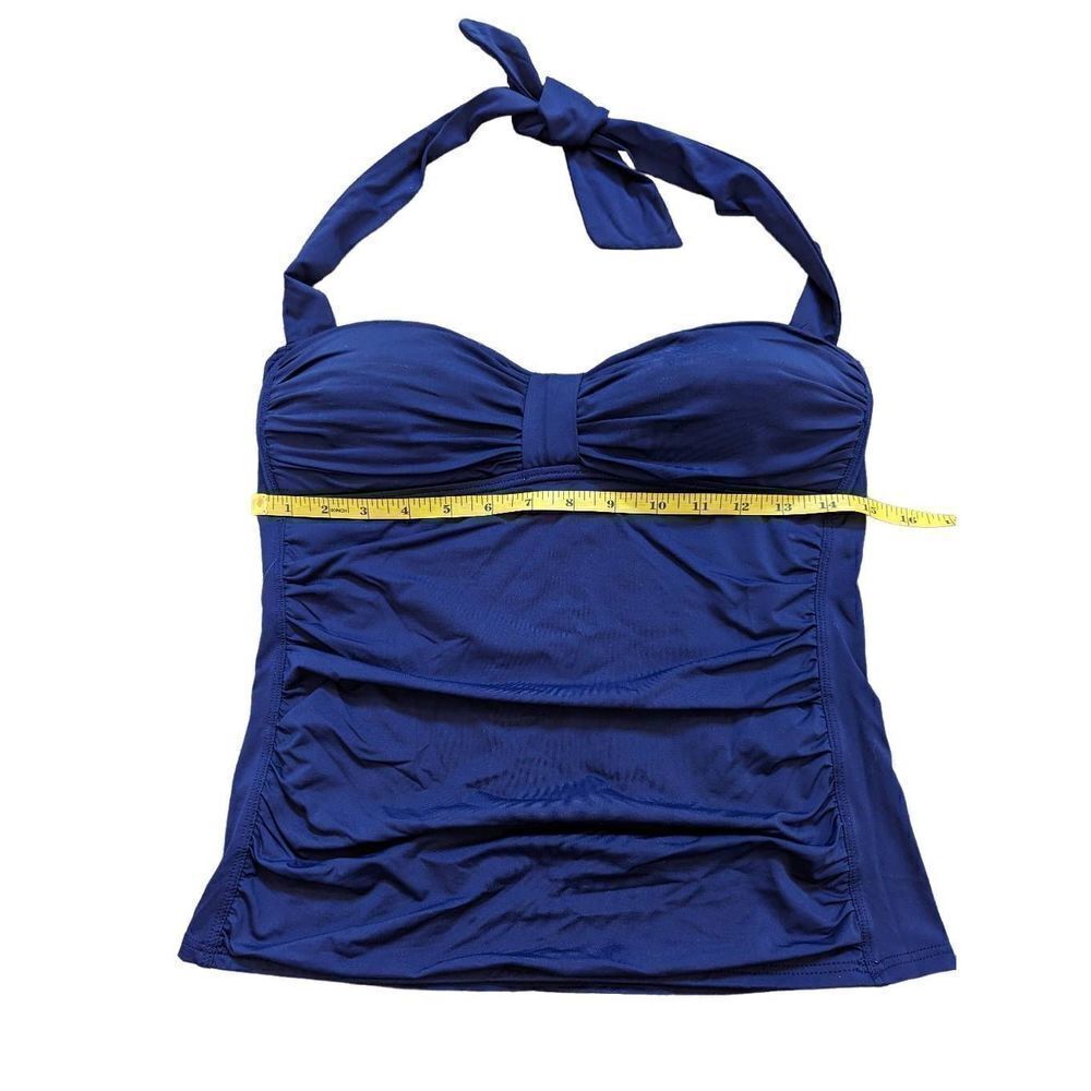 Tommy Bahama Women's Blue Tie Neck Tankini Top Size M